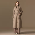 Double sided cashmere coat women's long coat