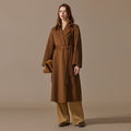 Double sided cashmere coat women's long coat